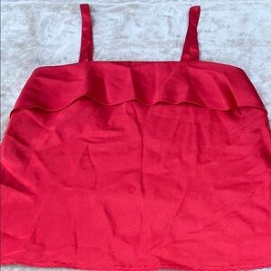 Vintage Chic h.i.m. Red Ruffled  Size Medium Camisole Sexy Coquette